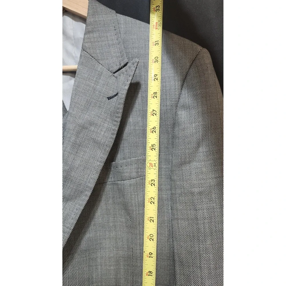 Tiglio Rosso Suit Jacket Vest Mens 46 Gray‎ Super 150s Wool Made Italy Formal